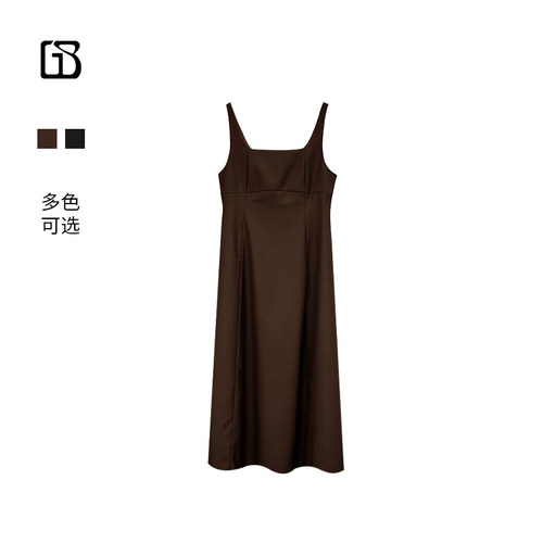 【超值特价】GOLDEN BARRY气质优雅方领收腰显瘦连衣裙303050
