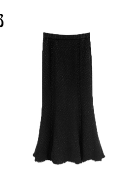 【惊喜三折】GOLDEN BARRY百搭鱼尾高腰秋冬包臀气质半裙313004