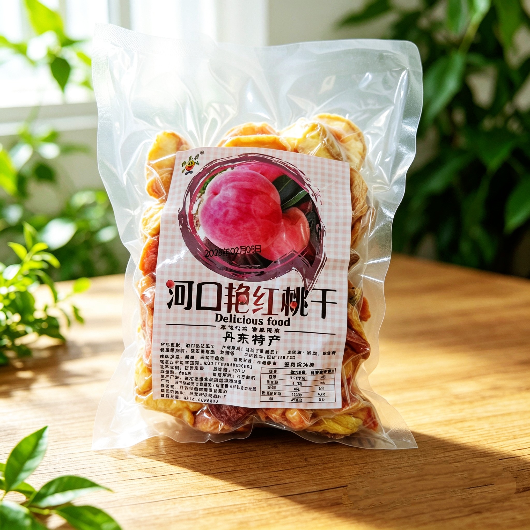 丹东特产都来枣河口艳红桃干即食桃干白桃红桃干红桃脯即食果干脯图片