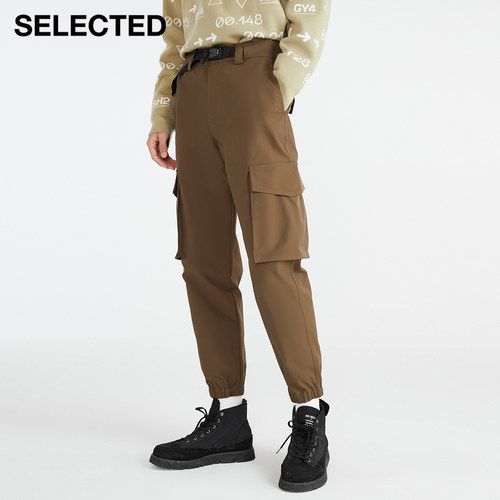 SELECTED思莱德秋冬新潮流口袋休闲运动工装束脚裤男S|421414065