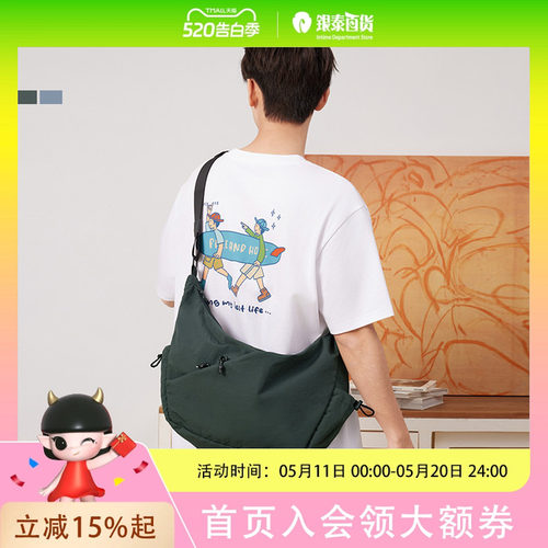 gxg.jeans 大容量单肩旅行包饺子斜挎包男腰包运动休闲 J25D512001
