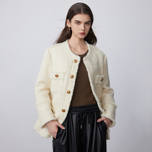 重磅设计毛呢外套女 百家好小香风羽绒服冬装 Basic House