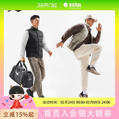 李宁羽绒马甲男士冬季2025新款男装立领上衣鸭绒保暖背心男运动服AMRV037