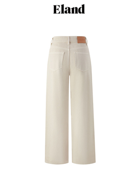 Eland衣恋牛仔裤女宽松阔腿长裤