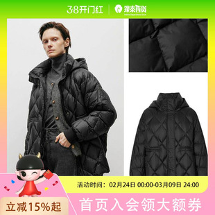 MM麦檬 时尚立领轻薄短款连帽可拆卸羽绒服女5EA180351