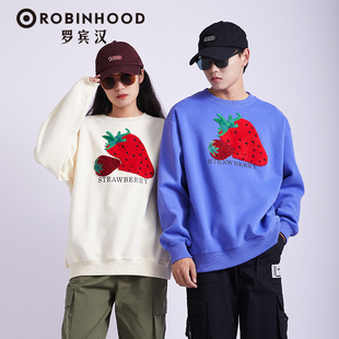 罗宾汉圆领卫衣宽松男女同款情侣款R223L2083