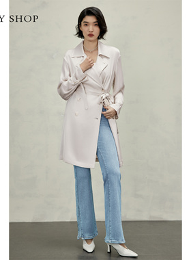 TKY SHOP 女士简约时尚风衣10H1BA09D105