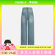 House 宽松裤 百家好复古泼墨涂鸦直筒牛仔裤 夏季 子 女 Basic