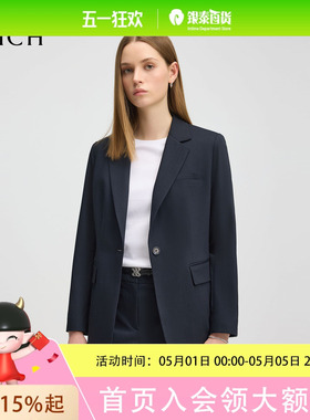 PRICH经典一粒扣平驳领西装2025夏季商务通勤外套女PRJKF2304E