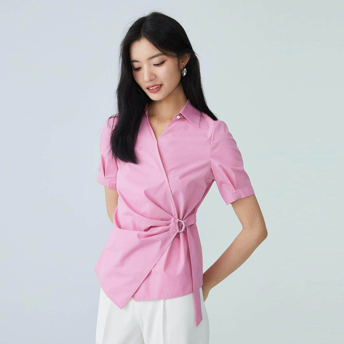 PRICH上衣气质收腰显瘦设计感小众商务通勤别致衬衫PRYWC2501M