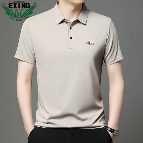 EXING男式时尚烫钻POLO衫
