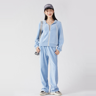 GS3101411古木夕羊2023春季新品直筒针织卫裤