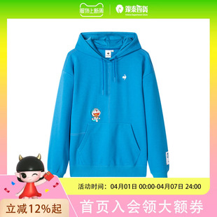 乐卡克 Sportif Coq 品牌秋季 运动休闲连帽套头针织卫衣男女同款 哆啦A梦联名款