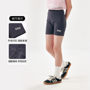 EKTME3725D 2024年女童复古学院风字母印花短裤 eland kids衣恋童装