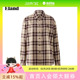 撞色格纹上衣2025冬季 女时尚 Eland衣恋衬衫 EEYCF49B51 100%棉