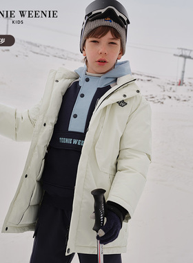TeenieWeenie Kids小熊童装24冬新男童酷帅护目镜连帽三防羽绒服TKJD244V05B
