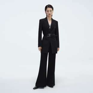 Dekashell/迪卡轩2026春季高腰喇叭西装裤女通勤显瘦长裤C356618