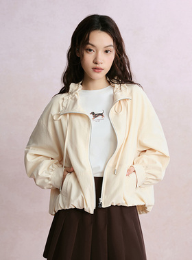 PIT黄色休闲户外拉链长袖短外套女Z08A535460