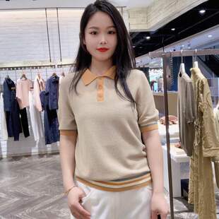 LanaFaY 女士翻领简约舒适针织L3X849