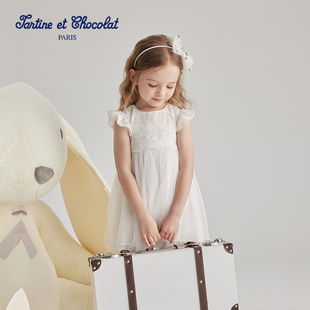 tartineetchocolat法国巧克力童装夏女童公主裙CIOWE2458A