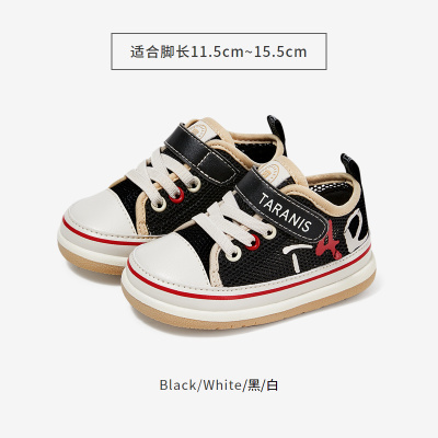 TARANIS/泰兰尼斯夏季男童字母装饰圆头软底网面透气学步运动鞋T01B3B2644