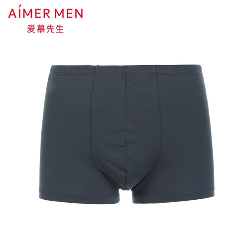 AIMER men/爱慕先生睿智棉中腰平角纯棉内裤NS23C411