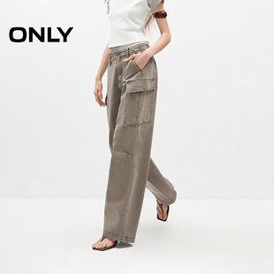 新款 女 复古做旧磨白直筒工装 休闲裤 126114058 裤 ONLY2026春季