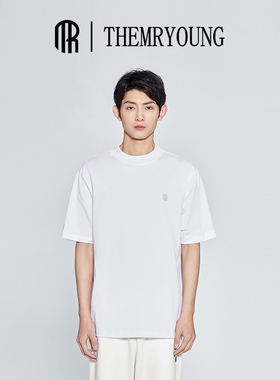 THEMRYOUNG密特扬情侣短袖2024春夏新款潮牌Oversize纯棉T恤24MY1MTA004