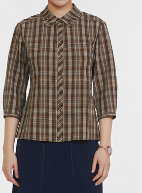 FEIZI2021秋季格纹衬衫1F565