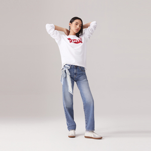 Levi's李维斯女士BAGGY宽松直筒美式简约休闲Cozy fit牛仔长裤A3510-0073