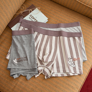 内裤 男春夏史努比联名条纹莫代尔男士 3条组合825017832701 果壳内裤 Gukoo