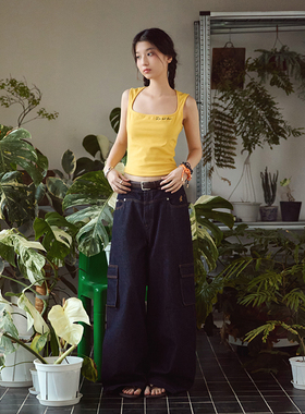 BEASTER女士休闲直筒牛仔裤B52129S015