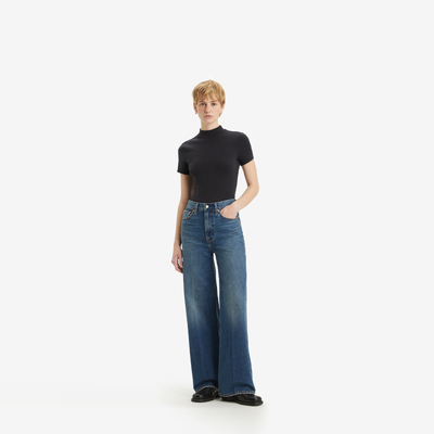 【商场同款】Levi's李维斯24早秋女士复古RIBCAGE WIDE LEG牛仔裤A6081-00