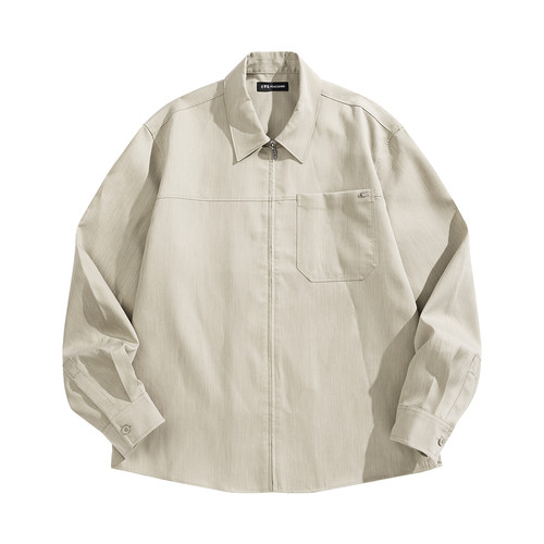 【商场同款】太平鸟男装 休闲衬衫男士外穿式工装衬衫 B1CHF3354