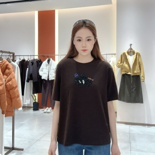 LanaFaYL啦娜菲女士复古简约T恤L6T018