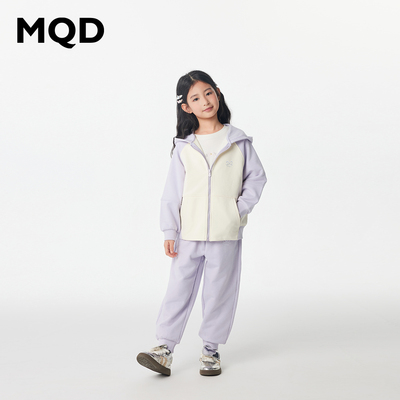 MQD男童女童秋季舒适休闲连帽运动套装2353G2203