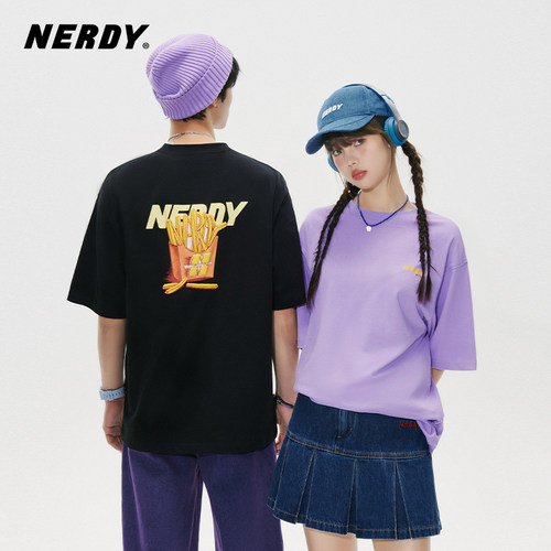 NERDY 趣味薯条短袖T恤PNEC23KG05