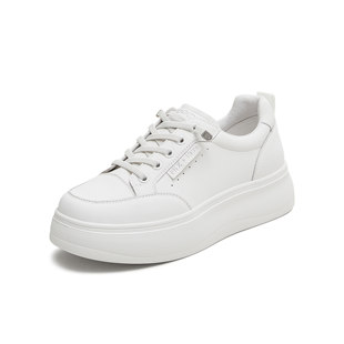 BL351 休闲纯色厚底女小白鞋 天美意2025秋新款 商场同款