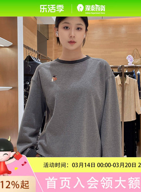 FEIZI菲姿女士简约休闲圆领小衫套头衫F5W5Y57