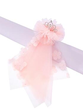 minipeace太平鸟童装女童粉色发饰大蕾丝儿童发饰夏F2YHC2736