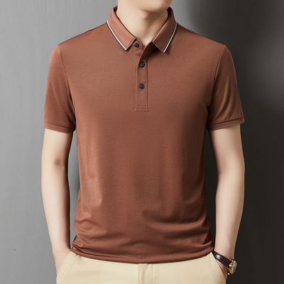 MEN'S POEM曼茨帛24夏新款男士舒适休闲T恤POLO/M24S1002