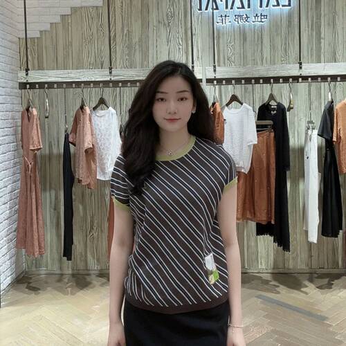 LANAFAY啦娜菲女士时尚休闲针织衫L3X857