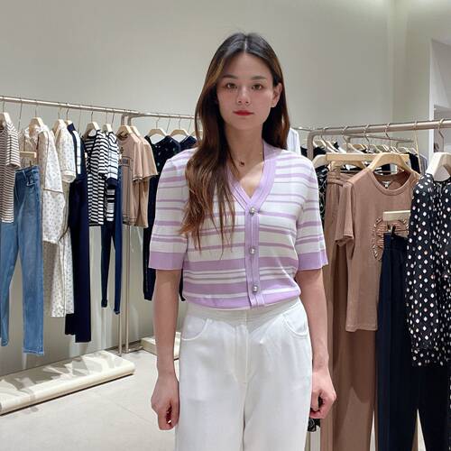 JZ玖姿女士简约休闲短袖套头衫JLFX31207