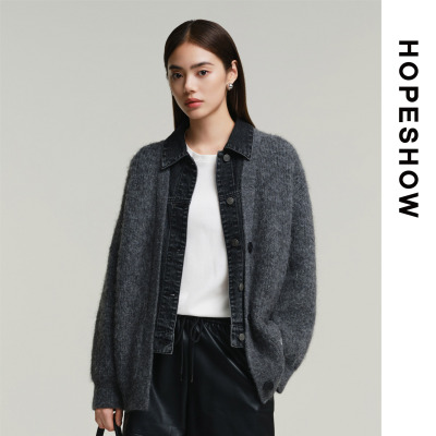 HOPESHOW红袖毛衫89125370106