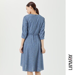 LanaFaY女士时尚圆点印花连衣裙2C422