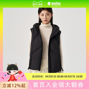 OTT短款 马甲 连帽马甲女宽松无袖