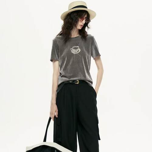 丝绒印花T恤GS530092008