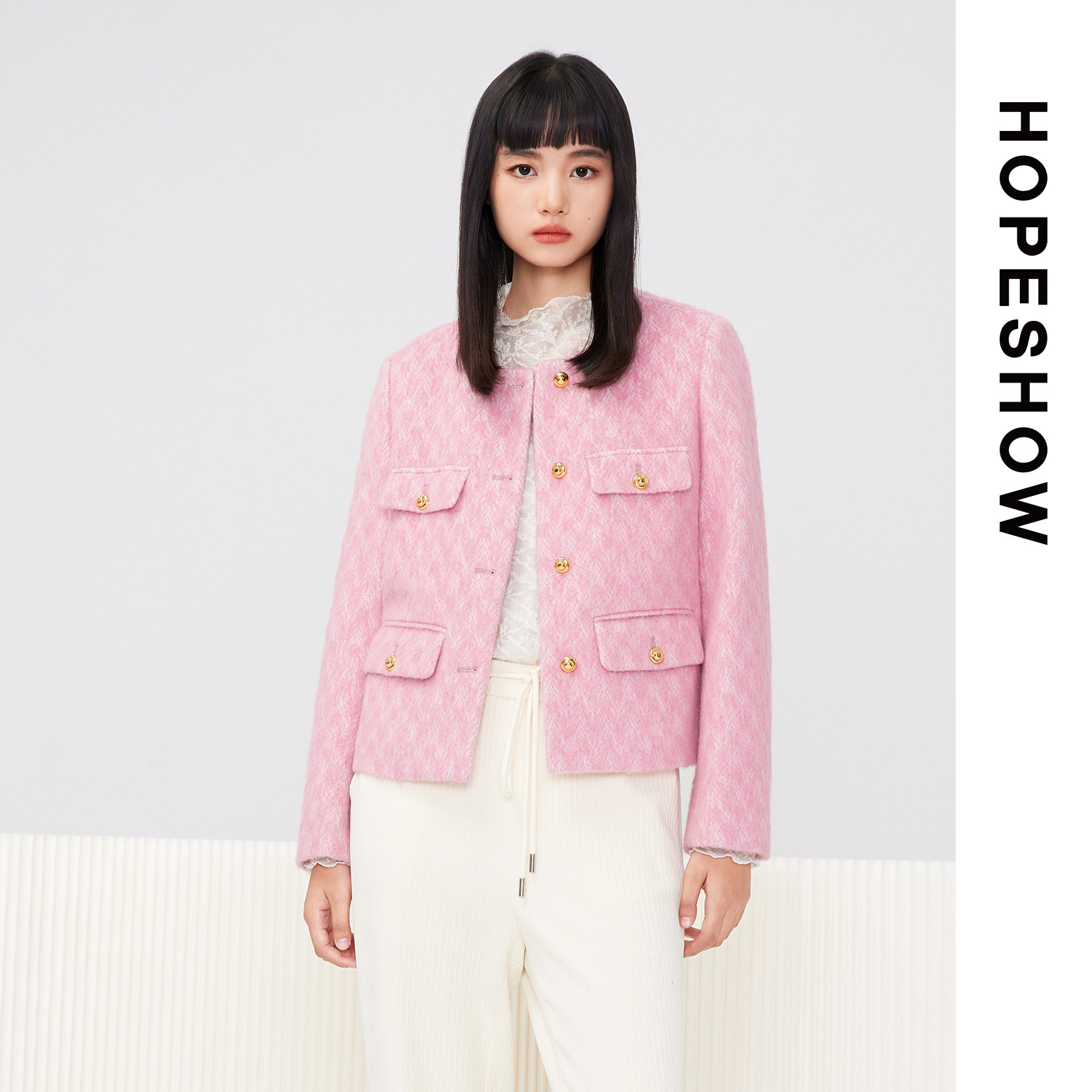 红袖HOPESHOW 小香风外套 89123370409