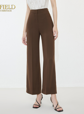 SCOFIELD阔腿裤简约通勤西装裤高腰显瘦长裤SFTCD37520