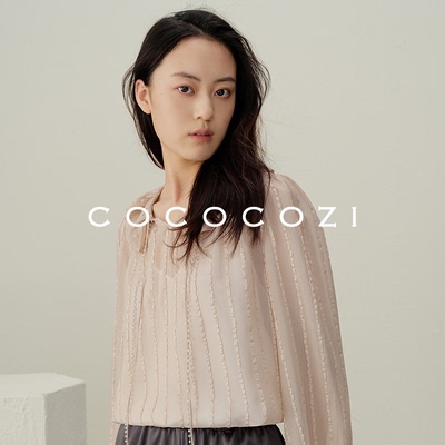 COCOCOZI透感衬衫女宽松短袖衬衣空调衫222CO18